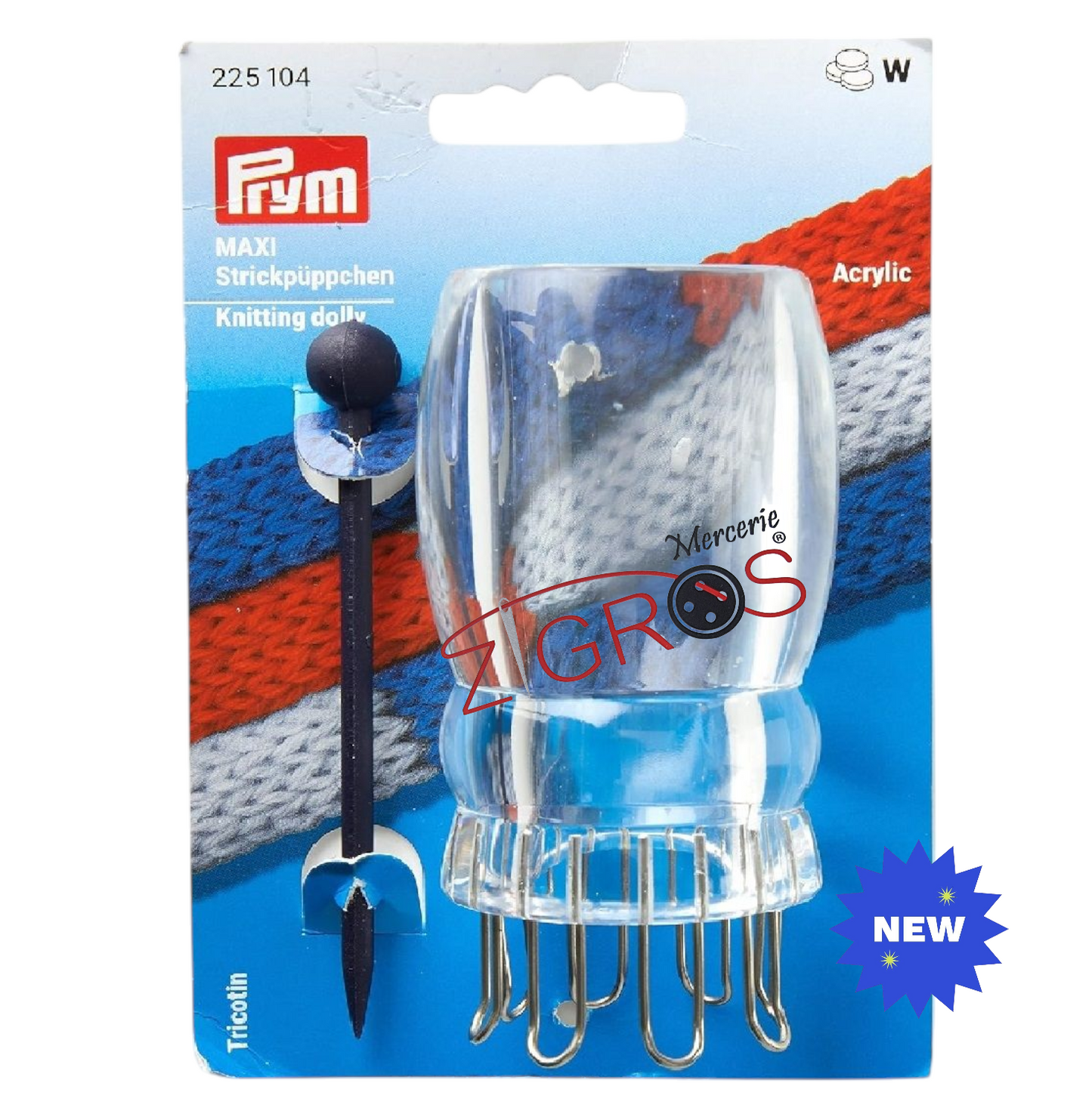 Prym Maxi Knitting Dolly, 10 cm - Diamètre : 4 cm